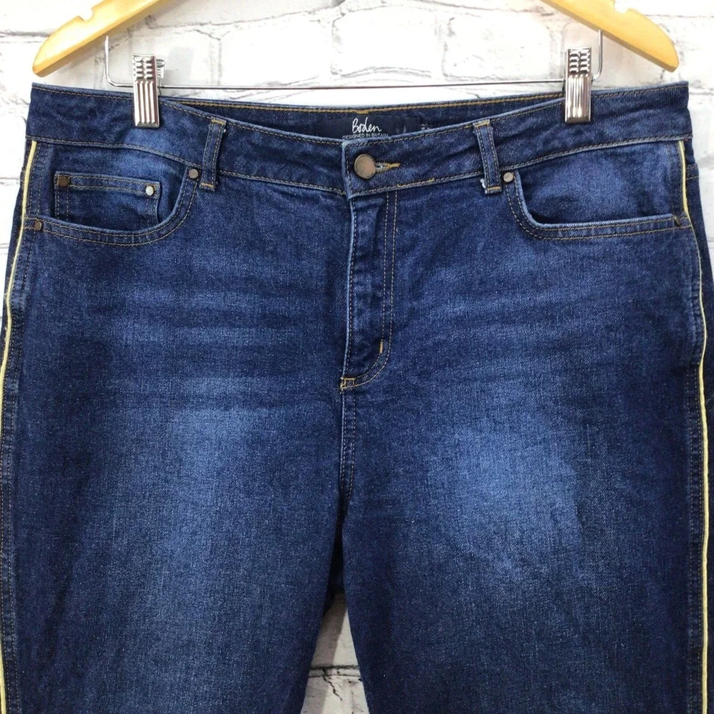 Boden The Edinburgh Jean Womens‎ Sz 12 Dark Wash Slim